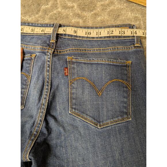 Levis Demi Curve Bootcut Jeans WOMENS 8/29 Mid Rise Blue Denim Cowgirl Western - Picture 5 of 9